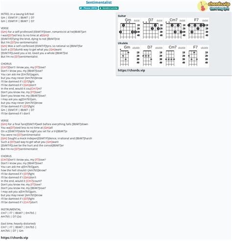 sentimentalist chords